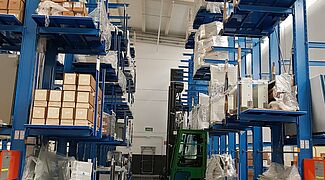 cantilever racking double-sided, small aisle racking