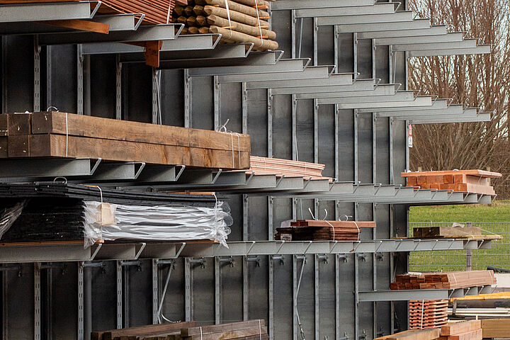 Cantilever racking for timber storage